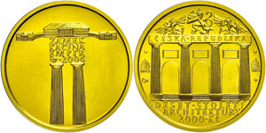Czech Republic 2000 coronas, Gold, 2004, ... 