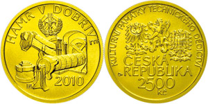 Czech Republic 2500 coronas, Gold, 2010, ... 
