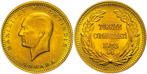 Turkey 100 piastre, 1967 (1923 / 44), Kemal ... 