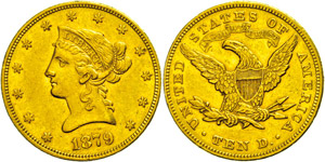 Coins USA 10 dollars, Gold, 1879, freedom ... 