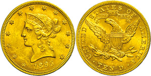 Coins USA 10 dollars, Gold, 1895, freedom ... 