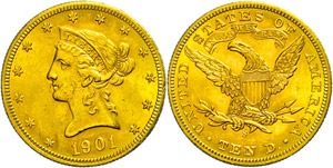 Coins USA 10 dollars, Gold, 1915, freedom ... 