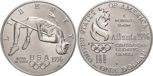 USA 1 Dollar, 1996, Silber, XXVI. ... 
