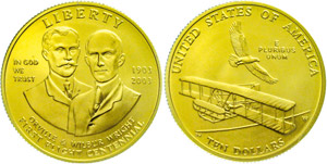 USA 10 Dollars, Gold, 2003, Gebrüder ... 