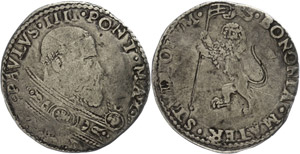 Vatican Bianco (1 / 2 lira), o. J., Paul IV. ... 