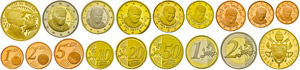 Vatican Regular issue coinage set to 1 cent ... 