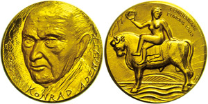 Medallions Germany after 1900 Kurt Adenauer, ... 