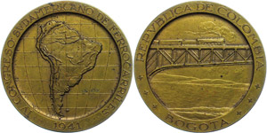 Medallions foreign after 1900 Colombia, ... 