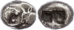  1 / 2 stater (5, 20g), to 546 BC, Sardeis. ... 