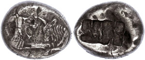  1 / 2 stater (5, 47g), to 546 BC, Sardeis. ... 