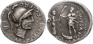 Münzen Römische Republik Cn. Pompeius ... 