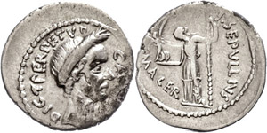 Coins Roman Republic C. Julius caesar and P. ... 