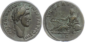 Coins Roman Imperial period Antoninus Pius, ... 