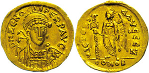 Coins Roman Imperial period Zeno, 474-491, ... 