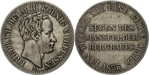 Prussia Mining thaler, 1826, Frederic ... 