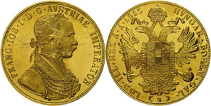 Österreich ab 1945 4 Dukaten, Gold, 1915, ... 