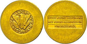 USA 4 Saudi Pounds, Gold, o.J., Fb. 107, kl. ... 