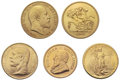 Sammlung von 16 Goldmünzen aus ... 