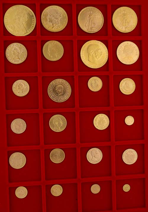 24 Goldmünzen alle Welt. Mit ... 
