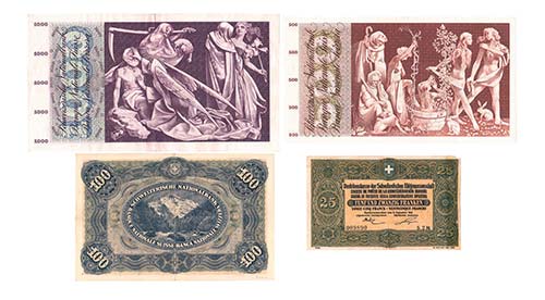 Sammlung Schweizer Banknoten. ... 
