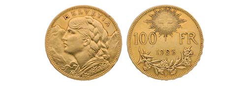 100 Franken 1925 B. Vs. ... 