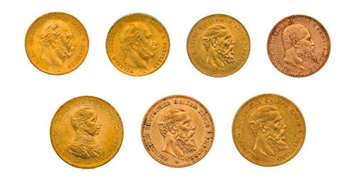 19 Goldmünzen Deutsches ... 