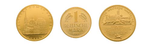 3 Goldmünzen Bundesrepublik ... 