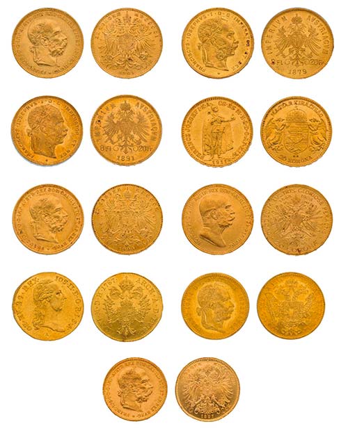 Sammlung von 61 Goldmünzen ... 