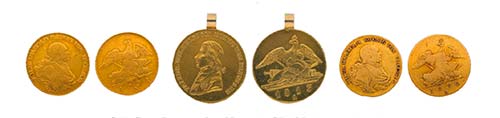 3 Goldmünzen Preussen. Dabei ... 