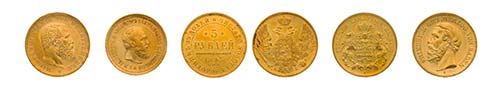 12 Goldmünzen Europa. Dabei 4 x ... 
