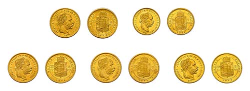 51 Goldmünzen Österreich-Ungarn. ... 