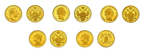 24 Goldmünzen Kaisertum ... 