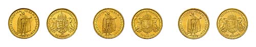 47 Goldmünzen Franz Josepf I. 21 ... 