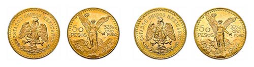 50 Peso Goldmünze von Mexiko der ... 