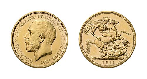 George V, 1910-1936. 2 Pounds ... 