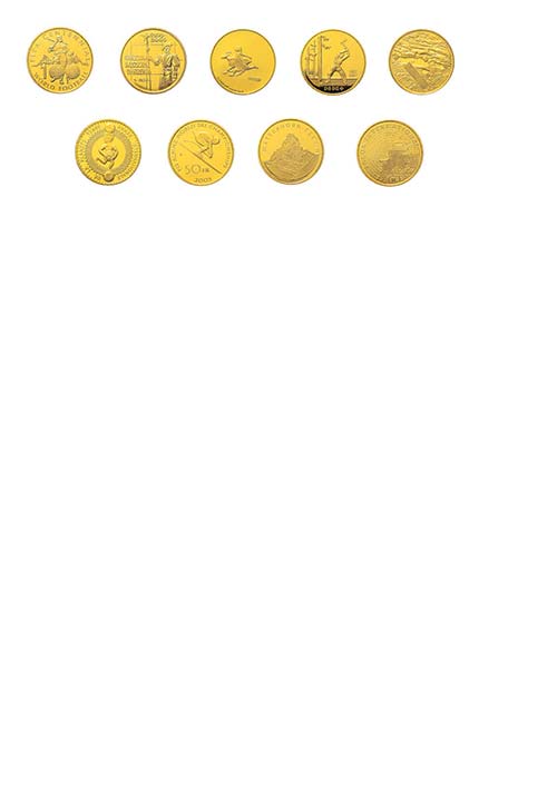 35 x 50 Franken Gold-Gedenkmünzen ... 