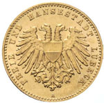 LÜBECK, Freie und Hansestadt - 10 Mark 1901 ... 
