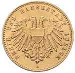 LÜBECK, Freie und Hansestadt - 10 Mark 1904 ... 