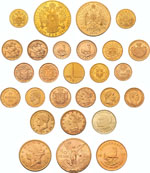Interessante Partie mit 36 Goldmünzen ... 