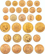 Wertvoller Bestand mit 73 Goldmünzen bzw. ... 