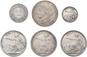 Sammlung Schweizer Kursmünzen von 1 Rappen ... 