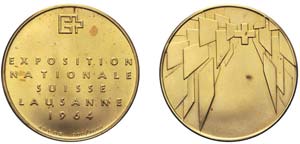 2 Goldmedaillen Schweiz 1964 Exposition ... 