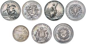 7 Goldmünzen, dabei 2 x 20 Franken Vreneli ... 