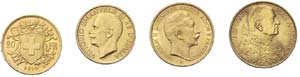 Kleine Sammlung von 19 Goldmünzen Europa, ... 