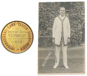 Goldmedaille Daviscup 1922, welche dem ... 