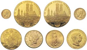 Attraktive Sammlung mit 28 Goldmünzen. ... 