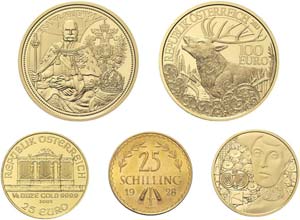 Sammlung von 37 Goldmünzen Österreich. ... 