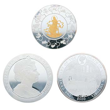 7 grosse Silbermünzen alle Welt. Dabei 3 x ... 