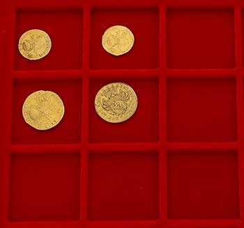 4 Goldmünzen Schweiz, dabei  2 x ... 