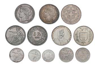 Gehaltvolle Sammlung Schweizer Kursmünzen ... 